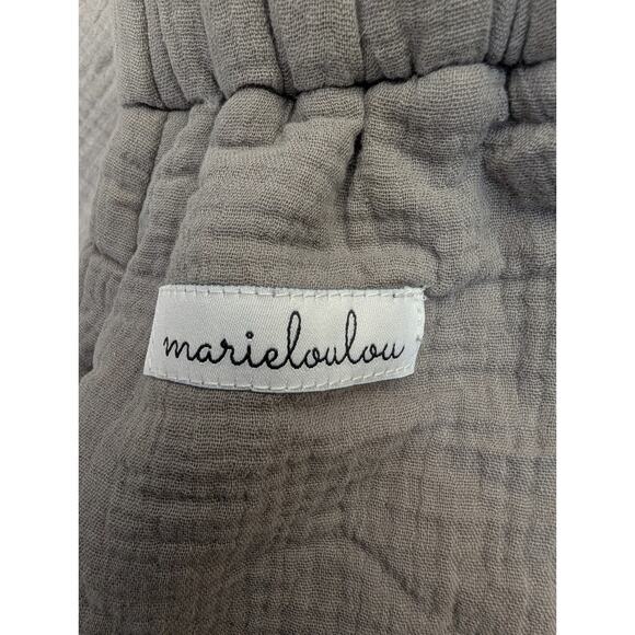 Homebody by Marieloulou Pants Womens XS Gray Comfy Elastic Waist Wide Leg NWT - Picture 3 of 4